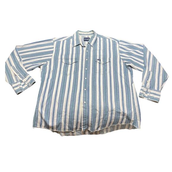 Men’s Vintage  Wrangler Pearl Snap Shirt 2XL 18 x 36 - Picture 1 of 6